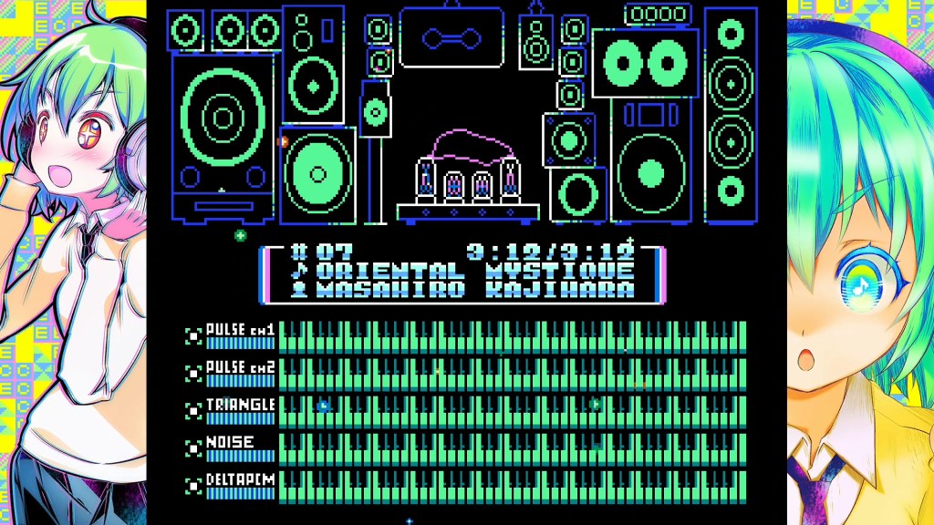 A screenshot of 8 Bit Music Power in Riki 8Bit Game Collection