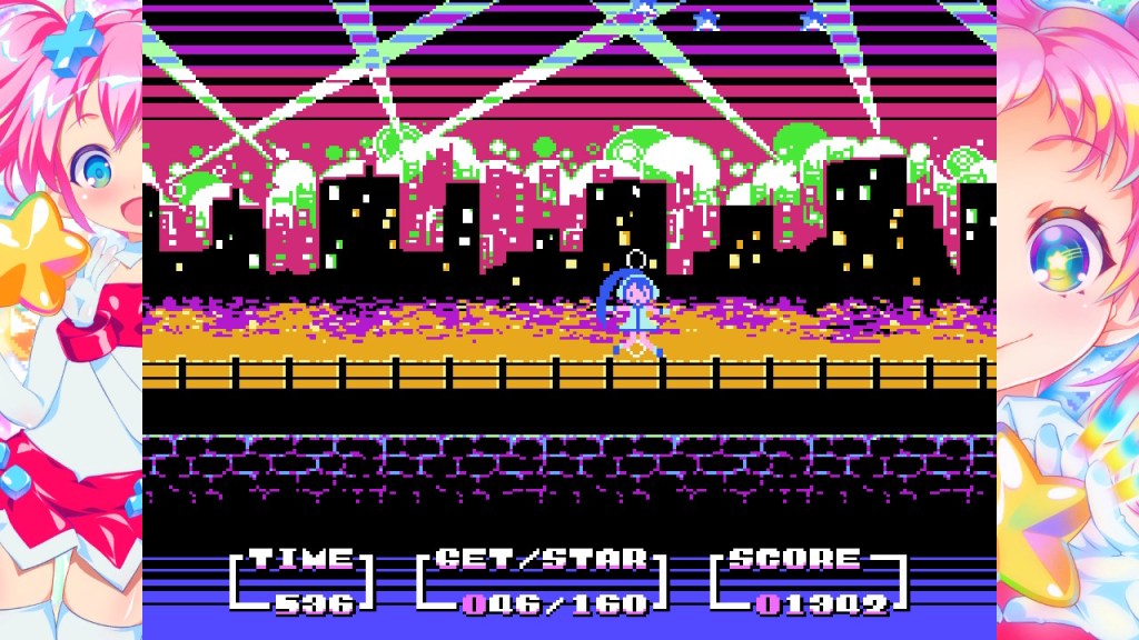 A screenshot featuring New-chan in Kira Kira Star Night! 