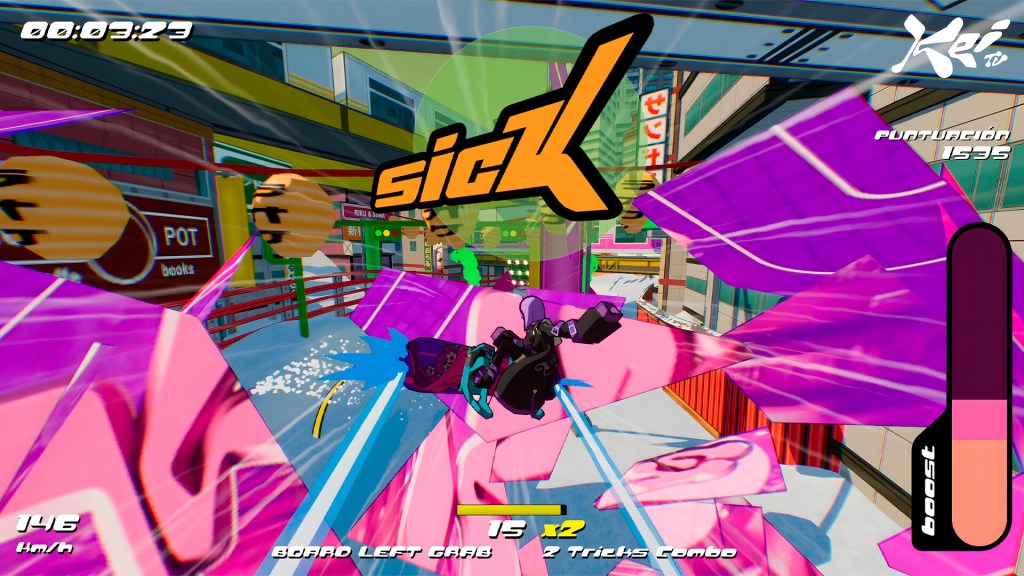 A screenshot from Hyper Yuki Snowboard Syndicate