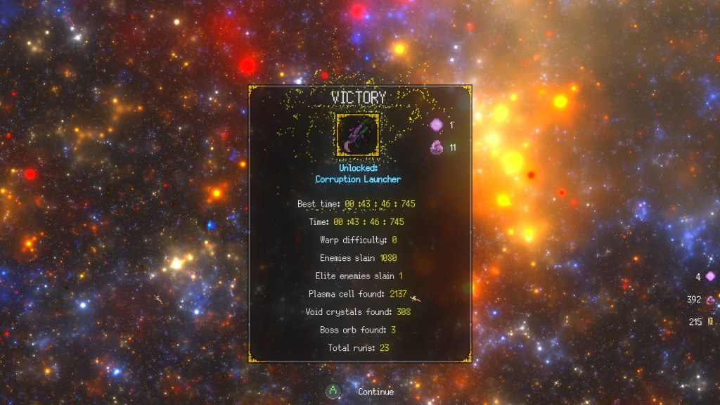 My Katanaut run clear screen